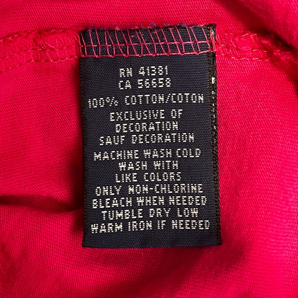 Ralph Lauren Bright Pink Cotton Tee with Logo Medium - Picture 7 of 8